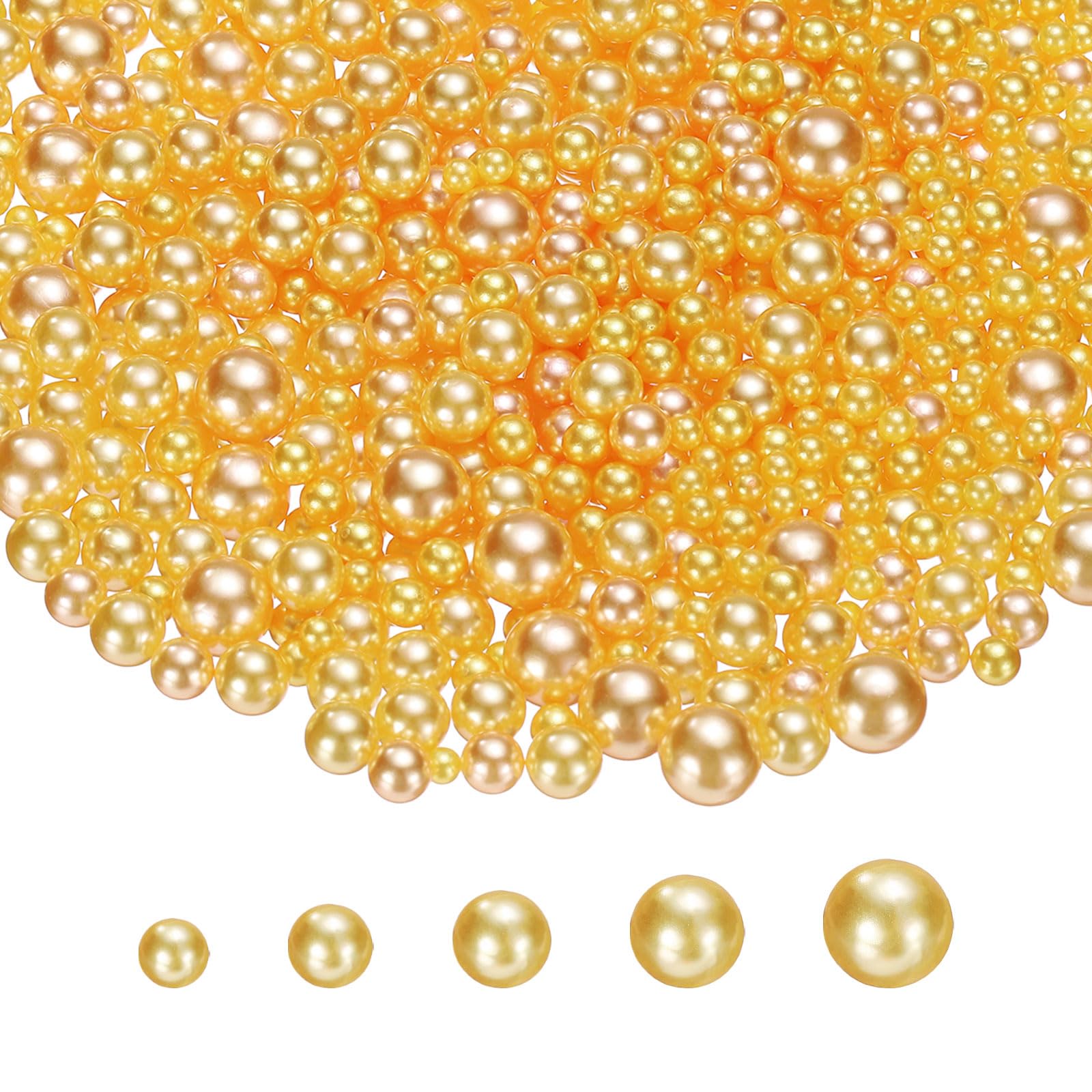 Amazon.co.jp: PATIKIL 穴なしパール ビーズ 3 mm 4mm 5mm 6mm 8mm 約